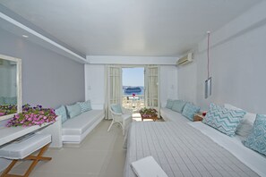 Suite, Meerblick | Zimmersafe, Verdunkelungsvorhänge, kostenloses WLAN, Bettwäsche