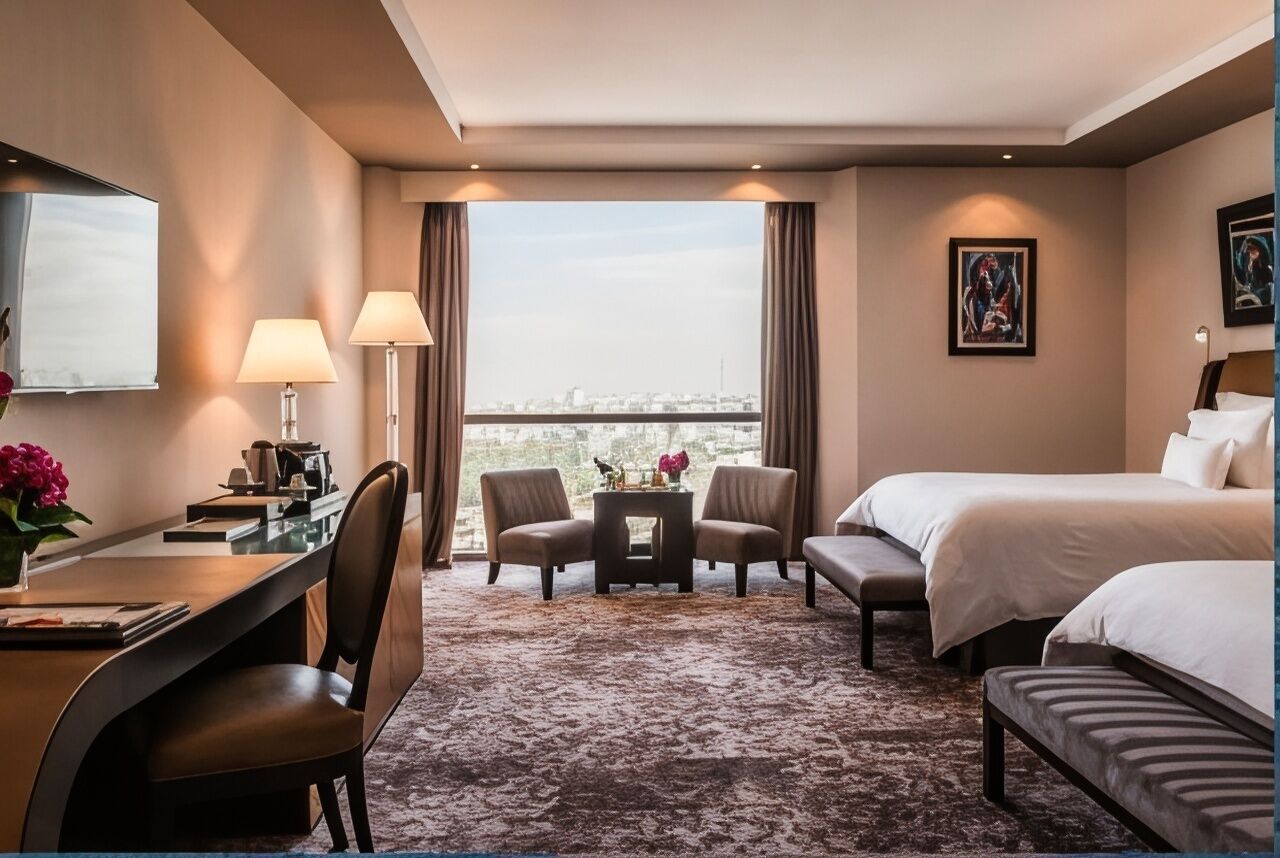 Ropa de cama de alta calidad, camas con pillow-top y minibar 