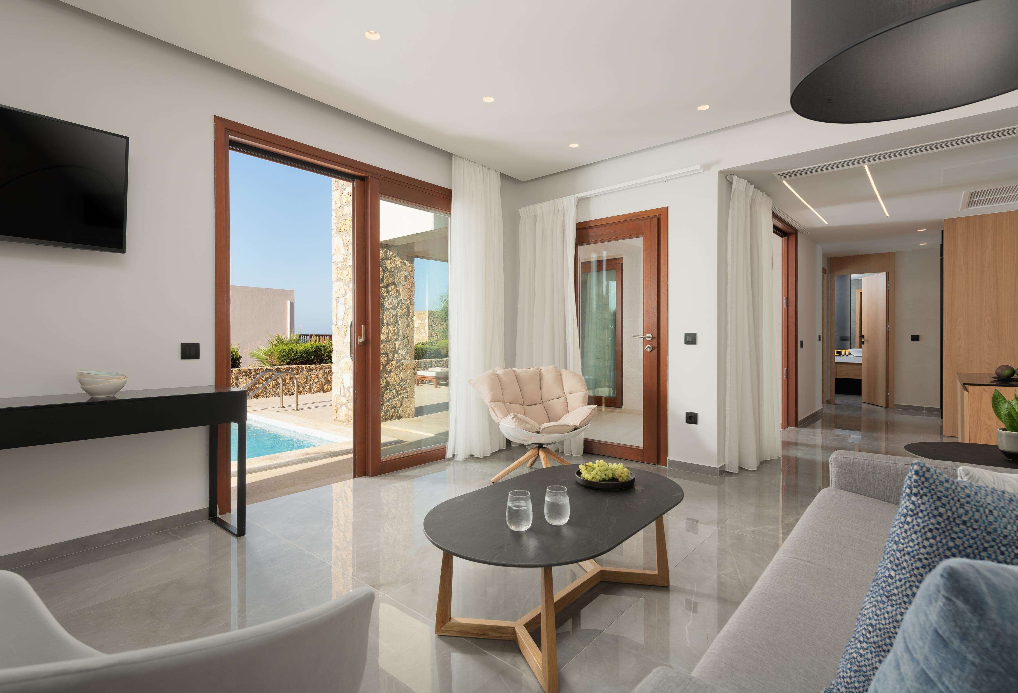 Suite, Private Pool, Sea View | In-room safe, desk, soundproofing, free WiFi