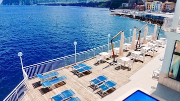 Außenpool, Sonnenschirme, Liegestühle