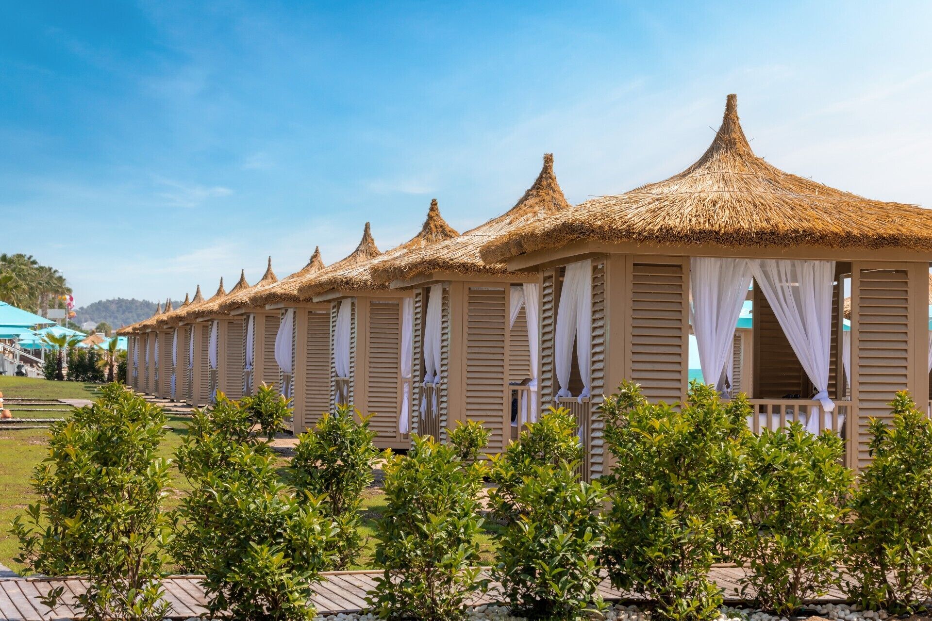 Private beach, sun loungers, beach umbrellas, beach towels