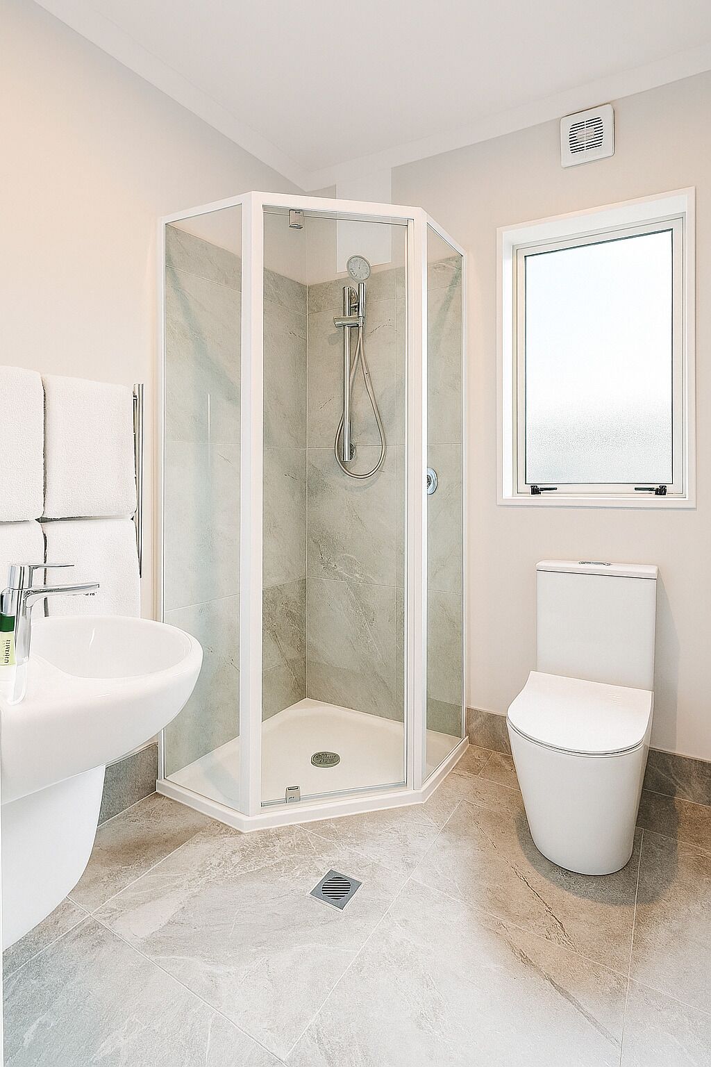 free toiletries, hair dryer, towels