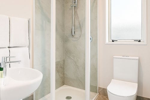 Free toiletries, hair dryer, towels