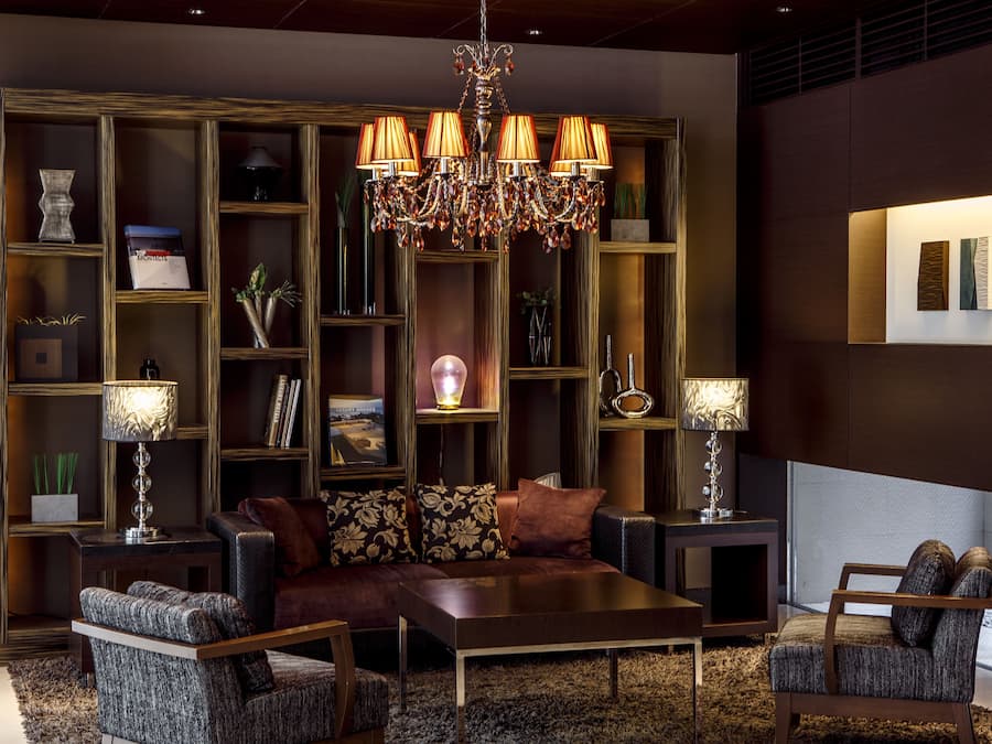 Área de estar no saguão