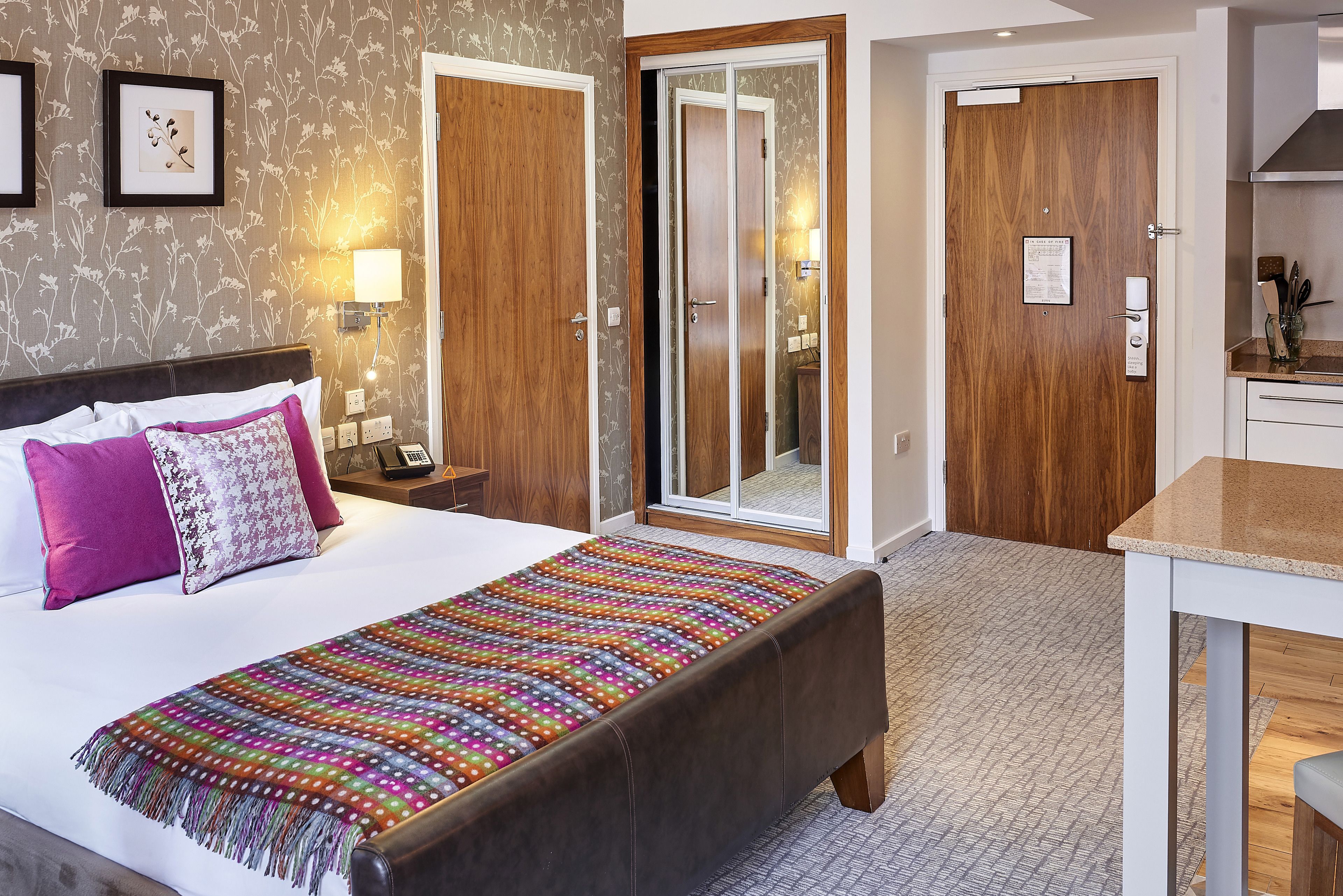 studio suite, 1 king bed, accessible, kitchen | 1 bedroom, premium bedding, in-room safe, individually decorated