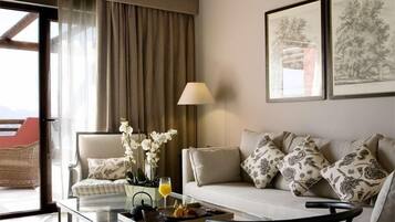 Literie de qualité supérieure, couette en duvet d'oie, minibar