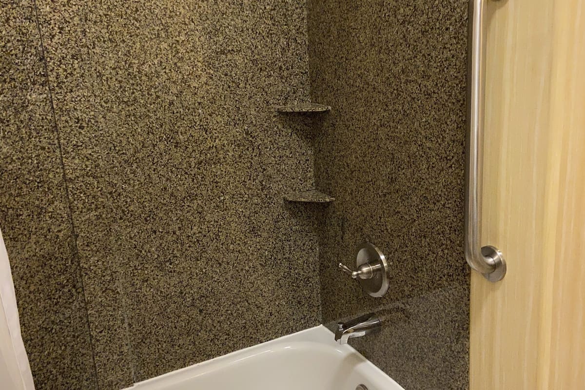 free toiletries, hair dryer, towels, soap