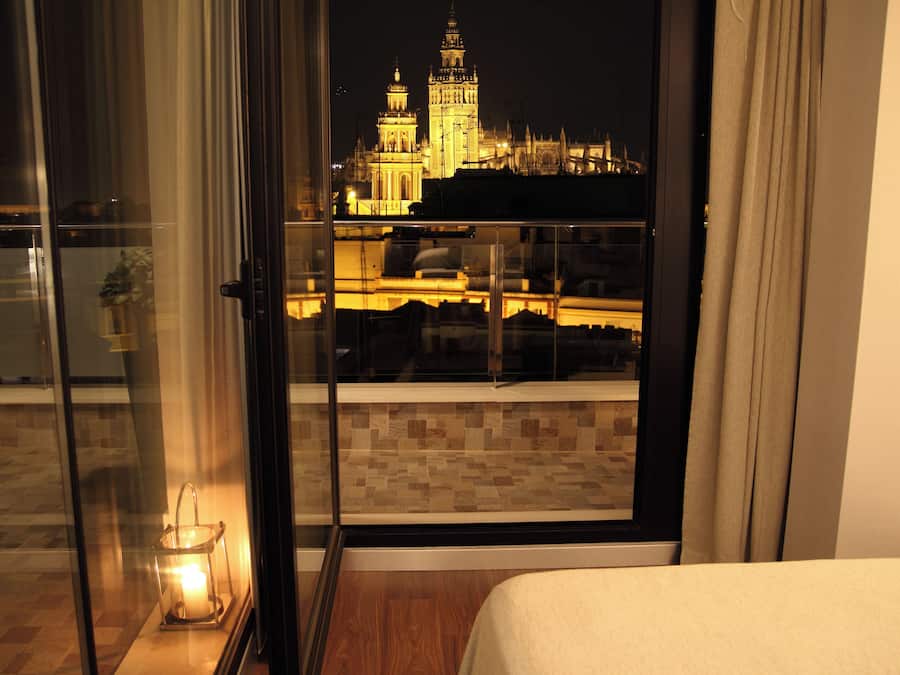 Premium kamer, bubbelbad (terraza 603) | Uitzicht op de stad