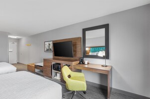 Two queen beds non smoking | Premium bedding, in-room safe, desk, blackout drapes