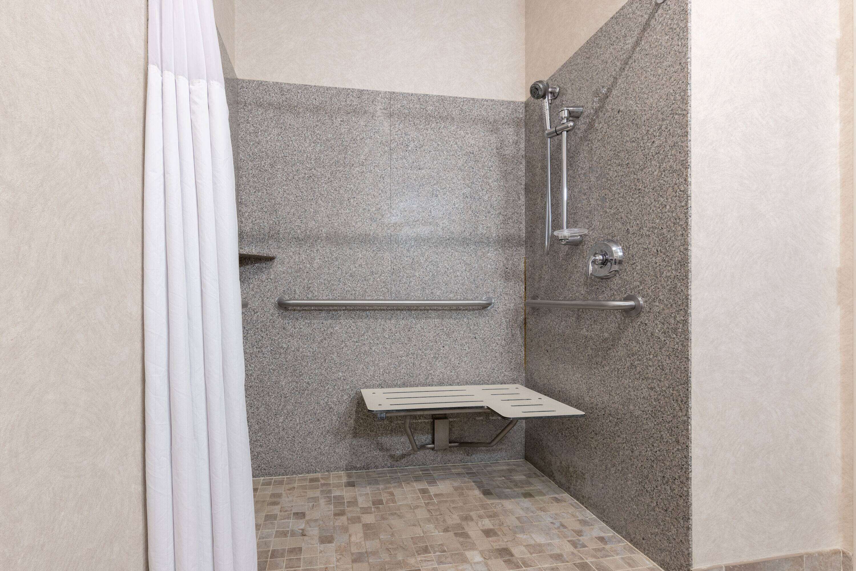 suite, 1 king bed, non smoking (mobility, roll-in shower) | accessible bathroom