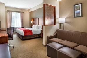 Premium bedding, pillow-top beds, desk, blackout curtains