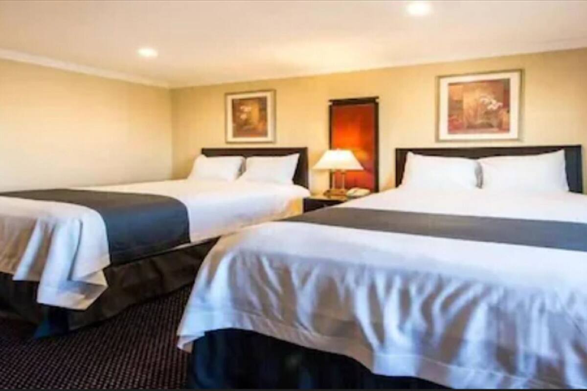 Family Room, 2 Queen Beds, Refrigerator & Microwave, City View | Desk, WiFi (free)