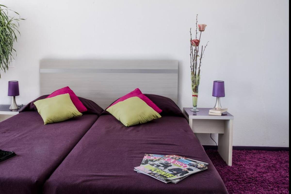 Blackout curtains, soundproofing, iron/ironing board (on request)