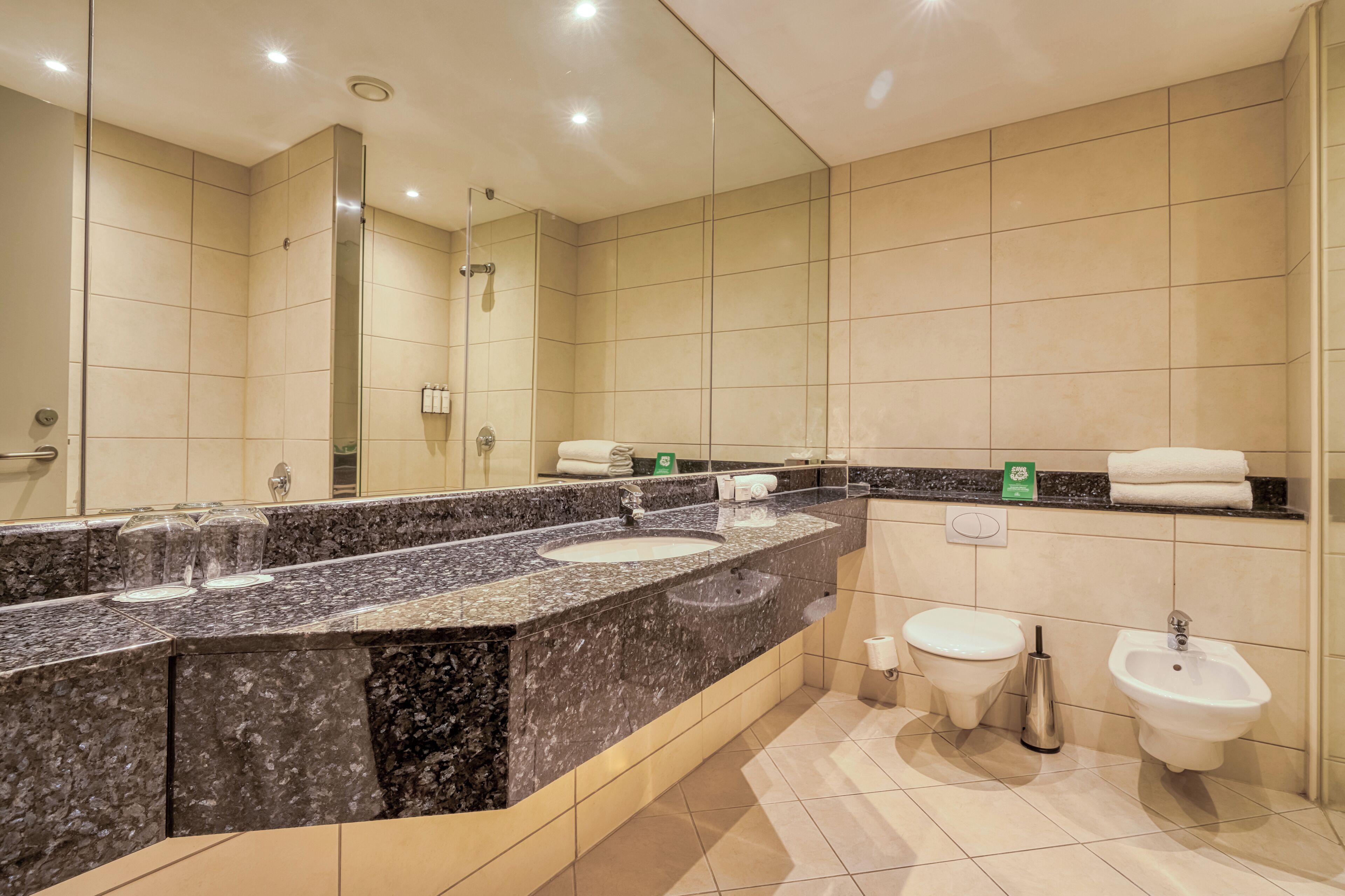 luxury room | bathroom | free toiletries, hair dryer, towels