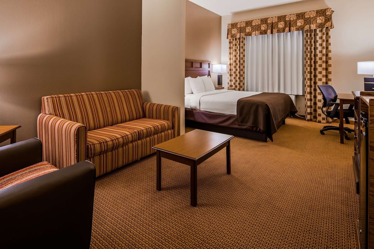 Suite, 1 King Bed, Non Smoking, Refrigerator & Microwave (with Sofabed) | Pillowtop beds, desk, iron/ironing board, free WiFi