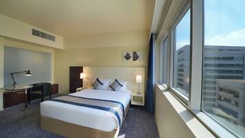 Minibar, in-room safe, desk, blackout curtains