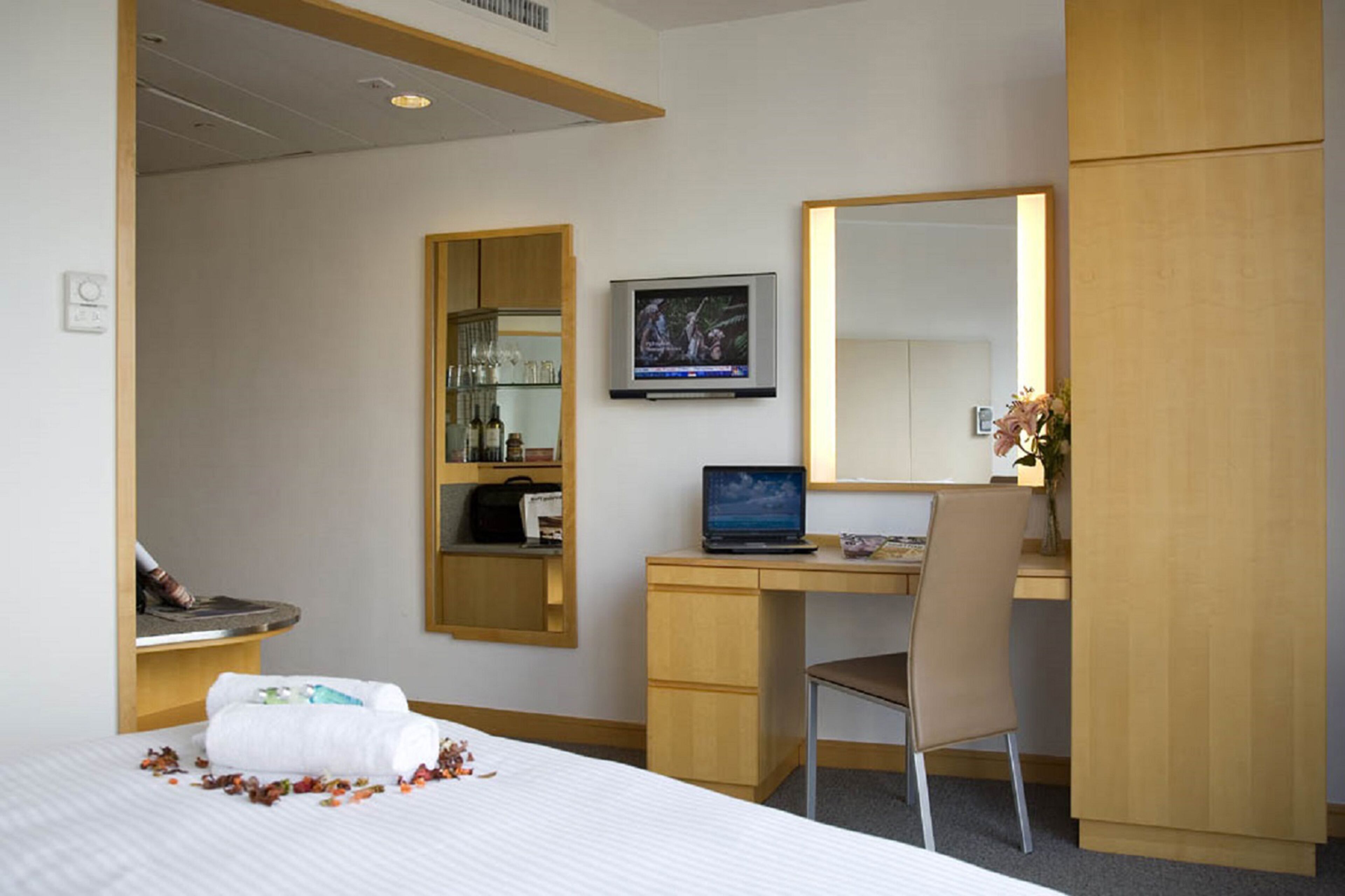 In-room safe, desk, blackout curtains, iron/ironing board (on request)