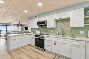 Condo, 3 Bedrooms | Private kitchen | Full-sized fridge, microwave, oven, stovetop - Amelia By The Sea 3 Bedroom Condo by RedAwning (Fernandina Beach)