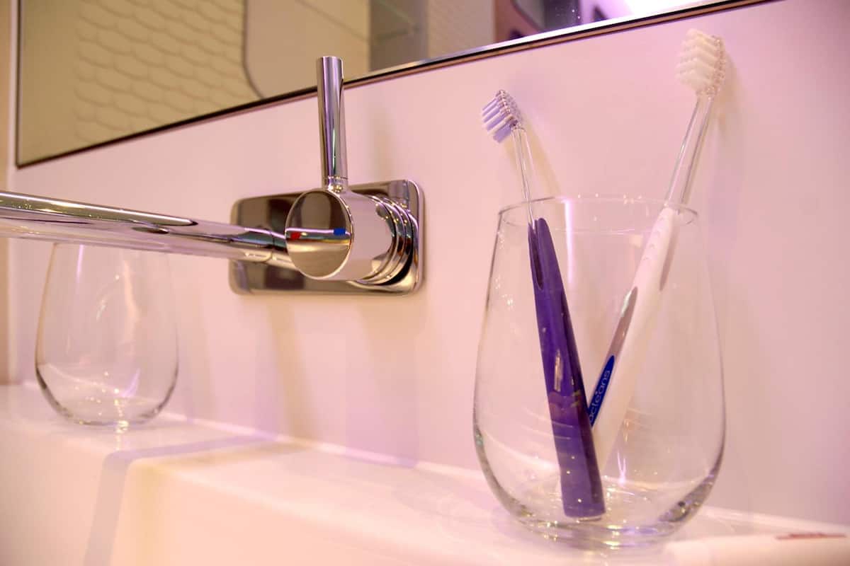 shower, rainfall showerhead, free toiletries, hair dryer