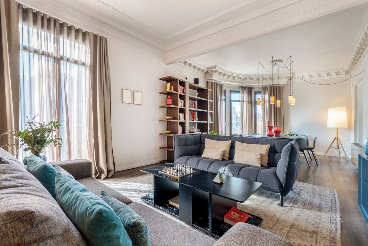 Luxury-Suite, 5 Schlafzimmer, Stadtblick | Wohnbereich