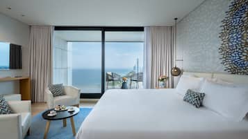 Premium-Doppel- oder -Zweibettzimmer, Balkon, Meerblick