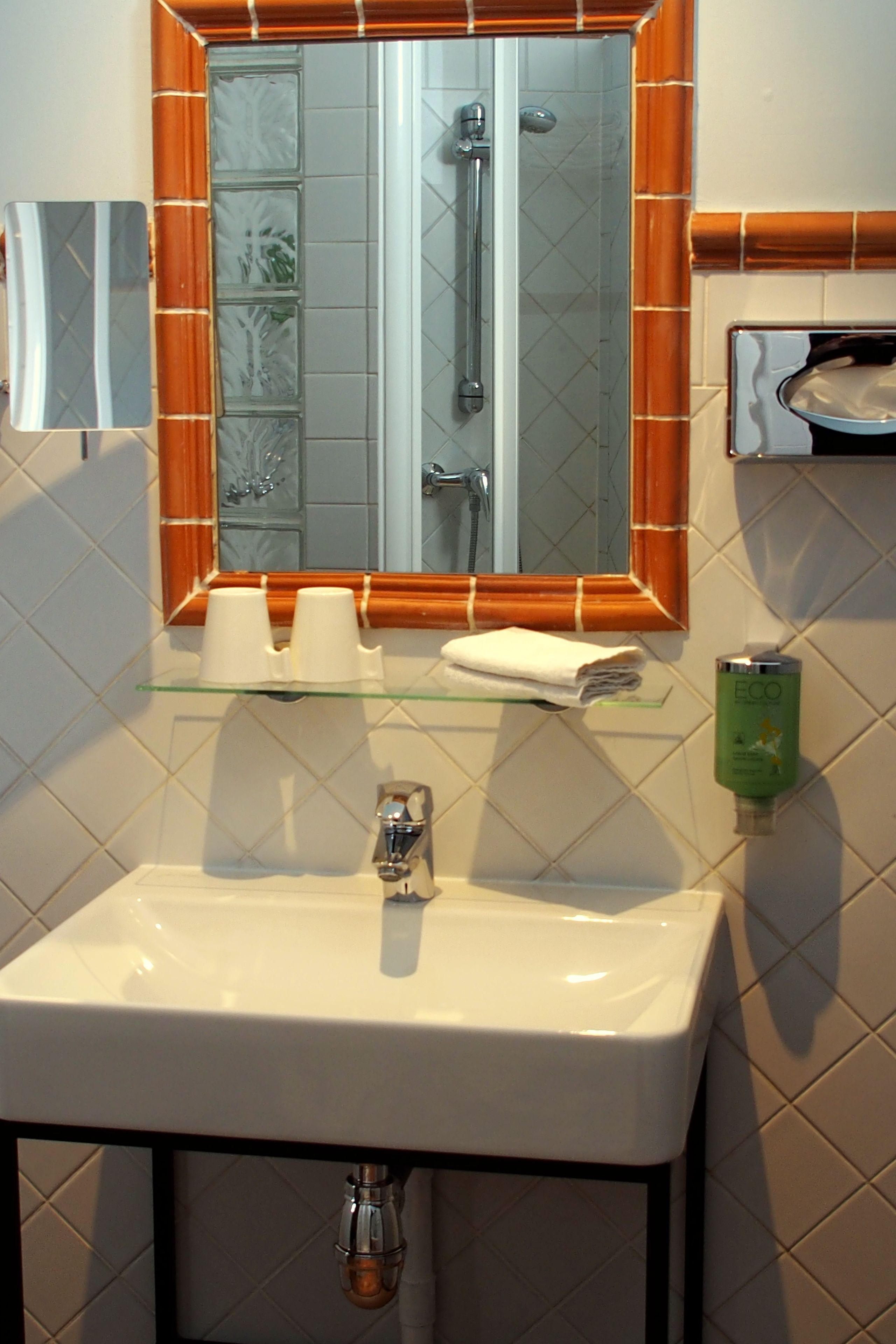 superior double room, garden area | bathroom | shower, free toiletries, hair dryer, towels