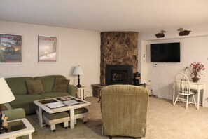 Condo, 3 Bedrooms | Living area | Fireplace, DVD player