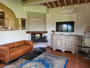 Smart TV, fireplace, books - Stone house with private pool in Chianti (San Filippo A Ponzano)