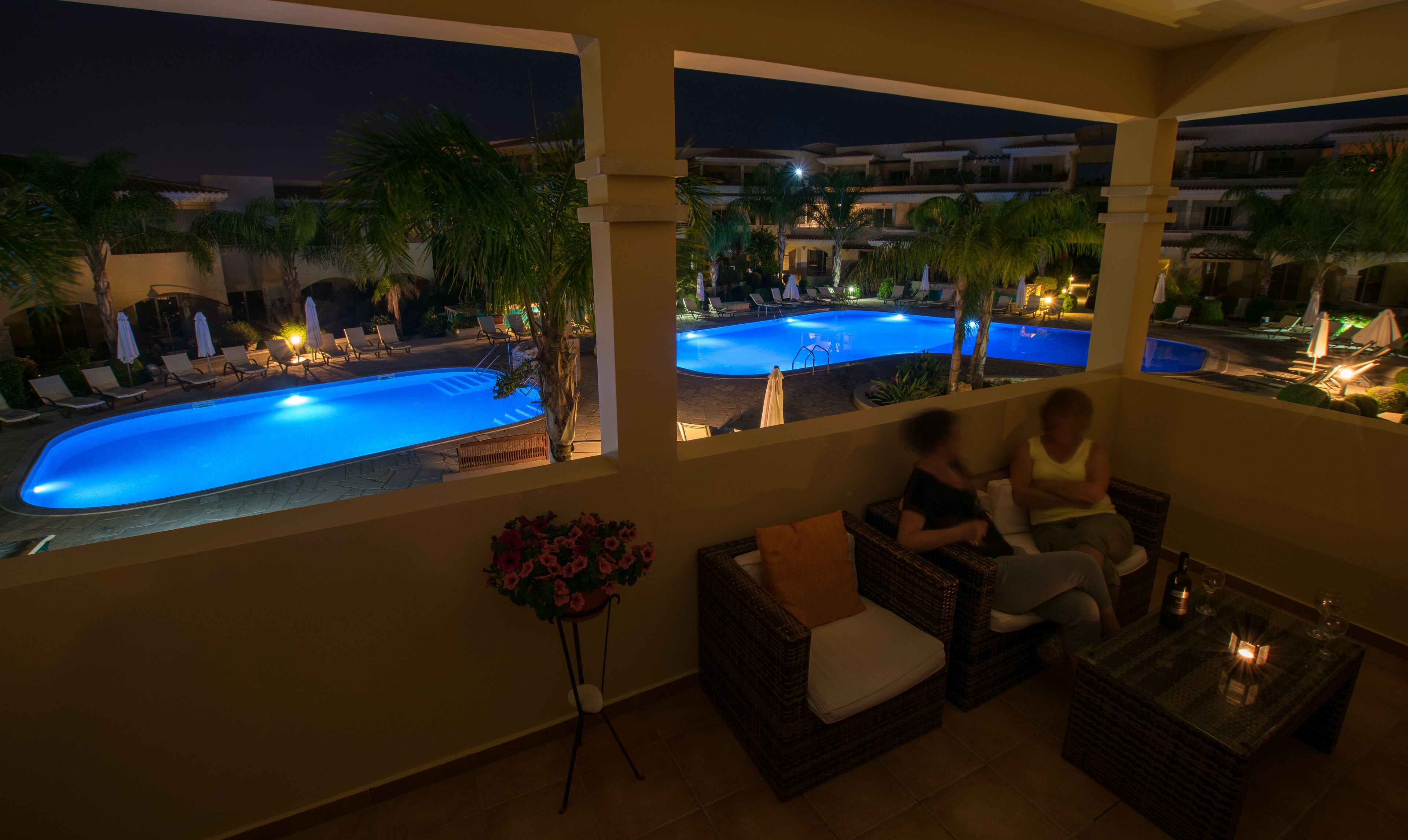 Night shot from balcony