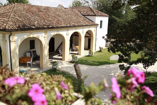 Barchessa tir depuis les fenĂȘtres de Villa