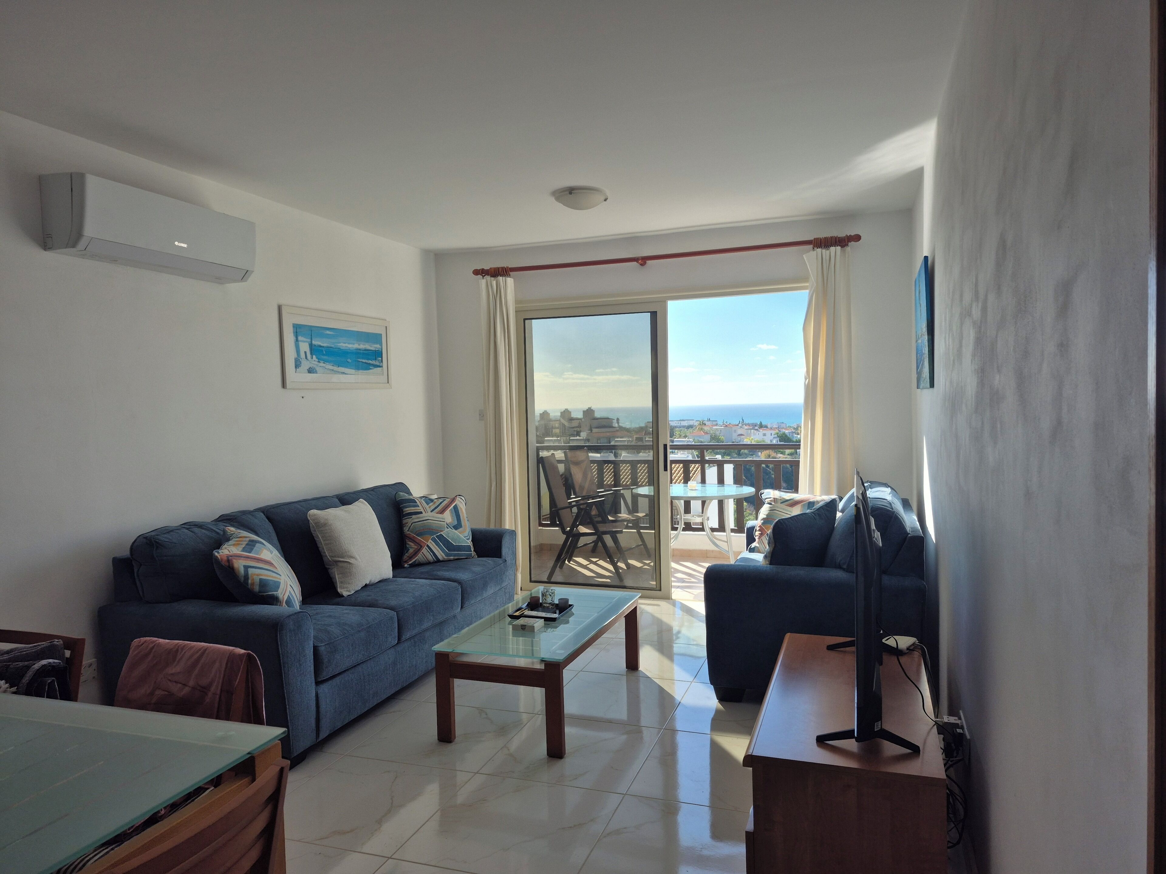 Flatskjerm-TV, DVD-spiller og bøker