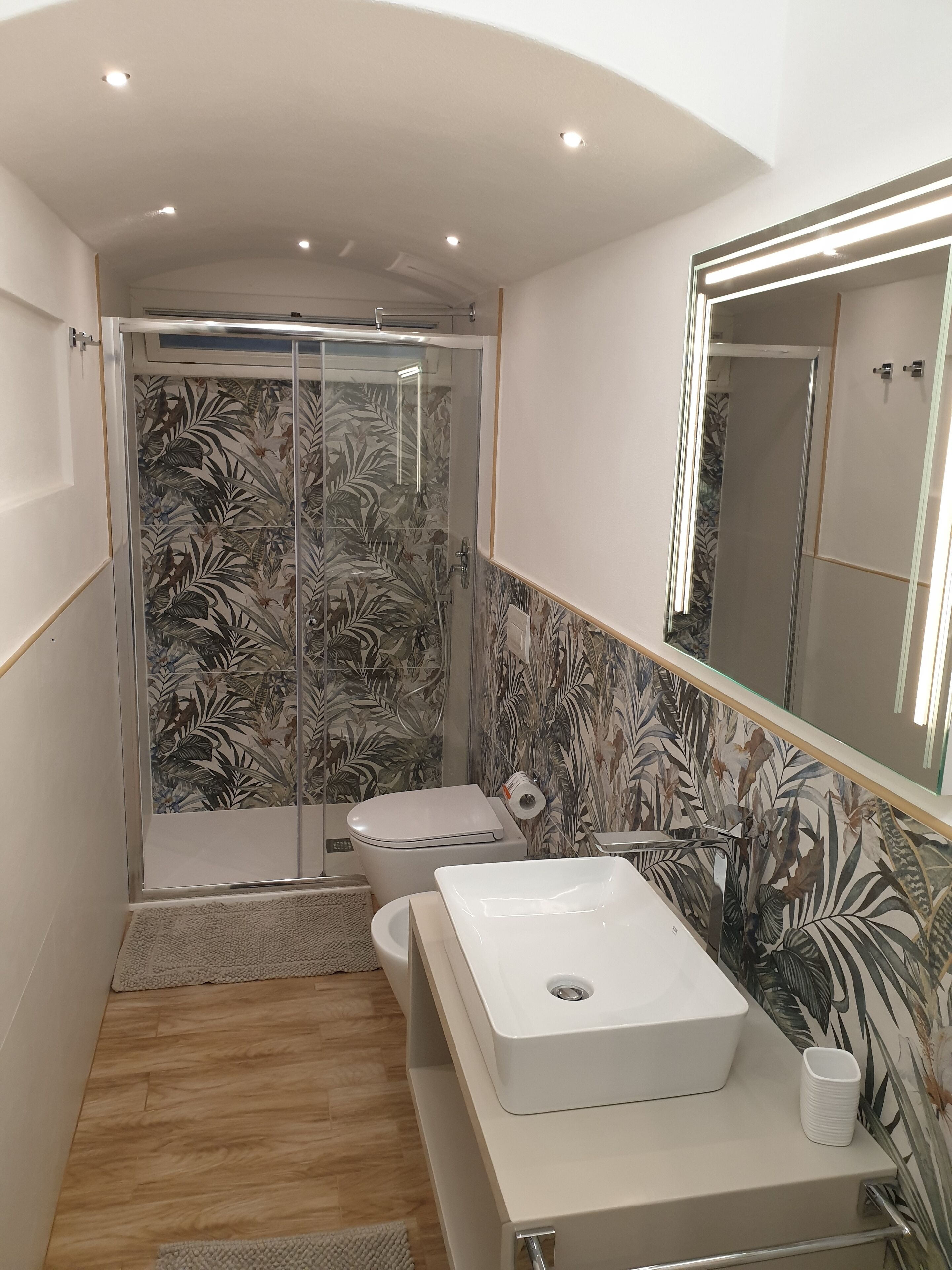Dusche, Haartrockner, Bidet, Handtücher