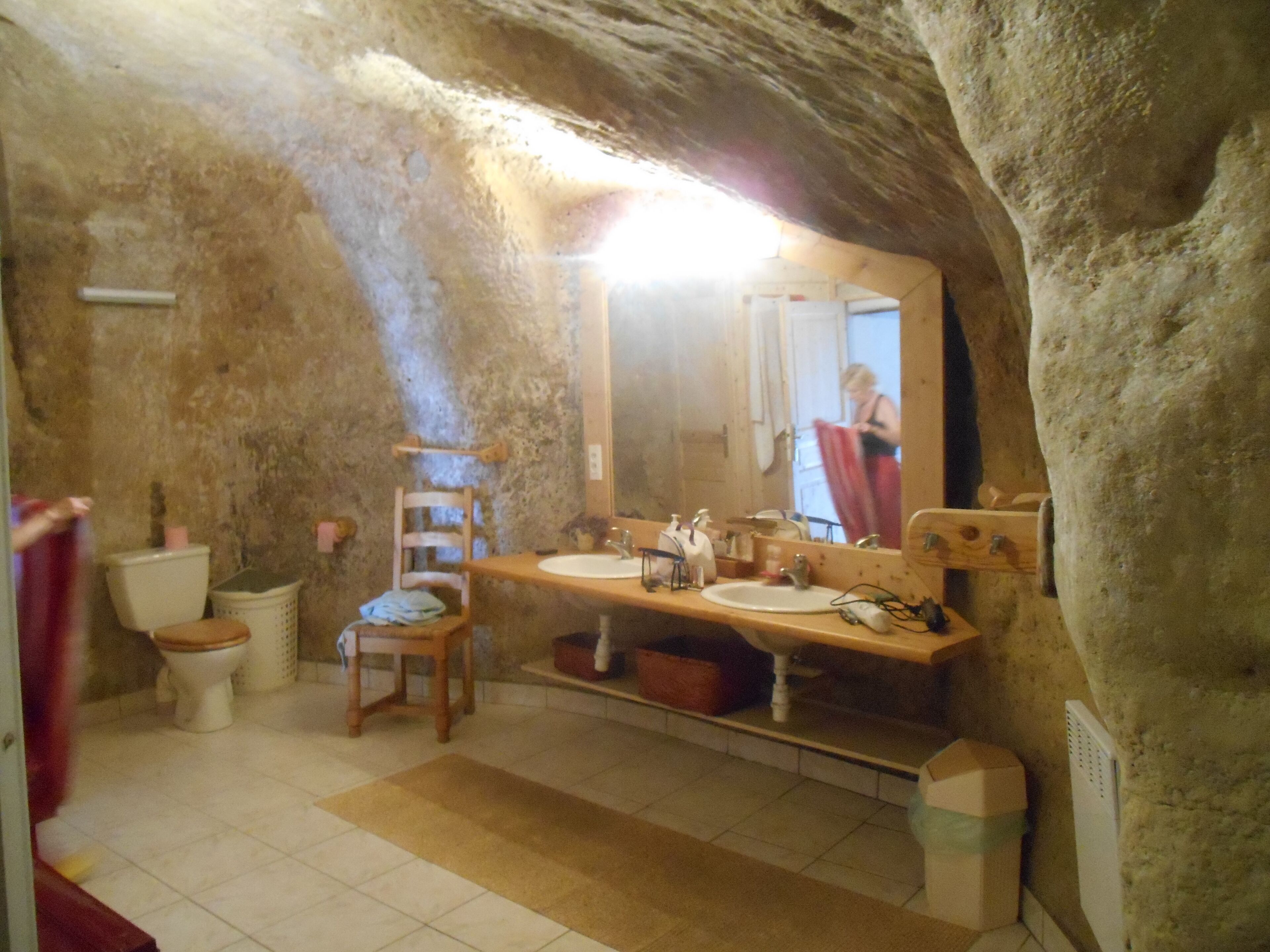 Bathtub, hair dryer, towels, soap