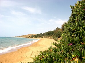 Beach nearby, sun-loungers