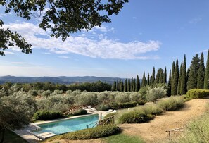 Outdoor pool - Poggio Corsucci.Panoramic mansion with swimming pool between Florence and Arezzo (Loro Ciuffenna (Province of Arezzo))