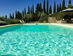 Outdoor pool - Poggio Corsucci.Panoramic mansion with swimming pool between Florence and Arezzo (Loro Ciuffenna (Province of Arezzo))