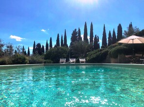 Outdoor pool - Poggio Corsucci.Panoramic mansion with swimming pool between Florence and Arezzo (Loro Ciuffenna (Province of Arezzo))