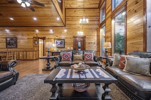 TV, fireplace, video games