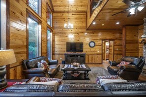 Télévision, cheminée, jeux vidéo