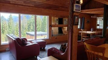 TV, fireplace, DVD player, stereo