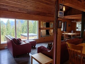 TV, fireplace, DVD player, stereo