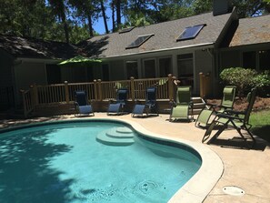 Outdoor pool, a heated pool