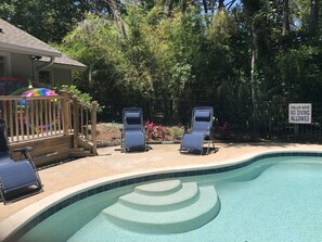 Outdoor pool, a heated pool