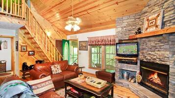 Cheminée, lecteur de DVD