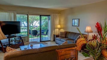 Tv, dvd-afspiller, bøger, stereoanlæg