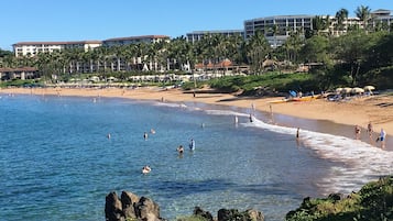 Plage, chaises longues, serviettes de plage