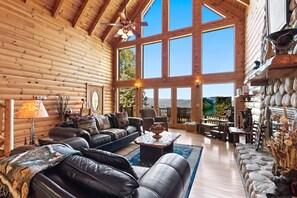 Smart TV, fireplace, DVD player, books