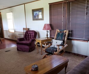 TV, DVD player, video library