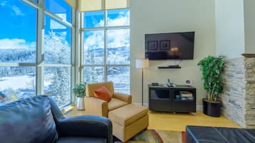 Fireplace, DVD player