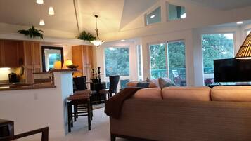 Smart TV, video games, DVD player, books